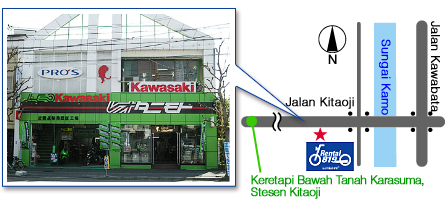 レンタルバイク洛北店地図　RENTAL819